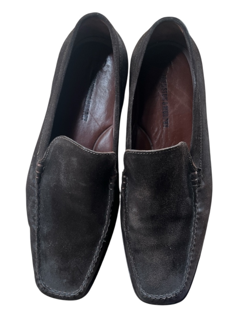 Johnston & Murphy Men's Suede Loafers in Dark Brown